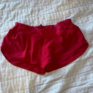 red speed up shorts